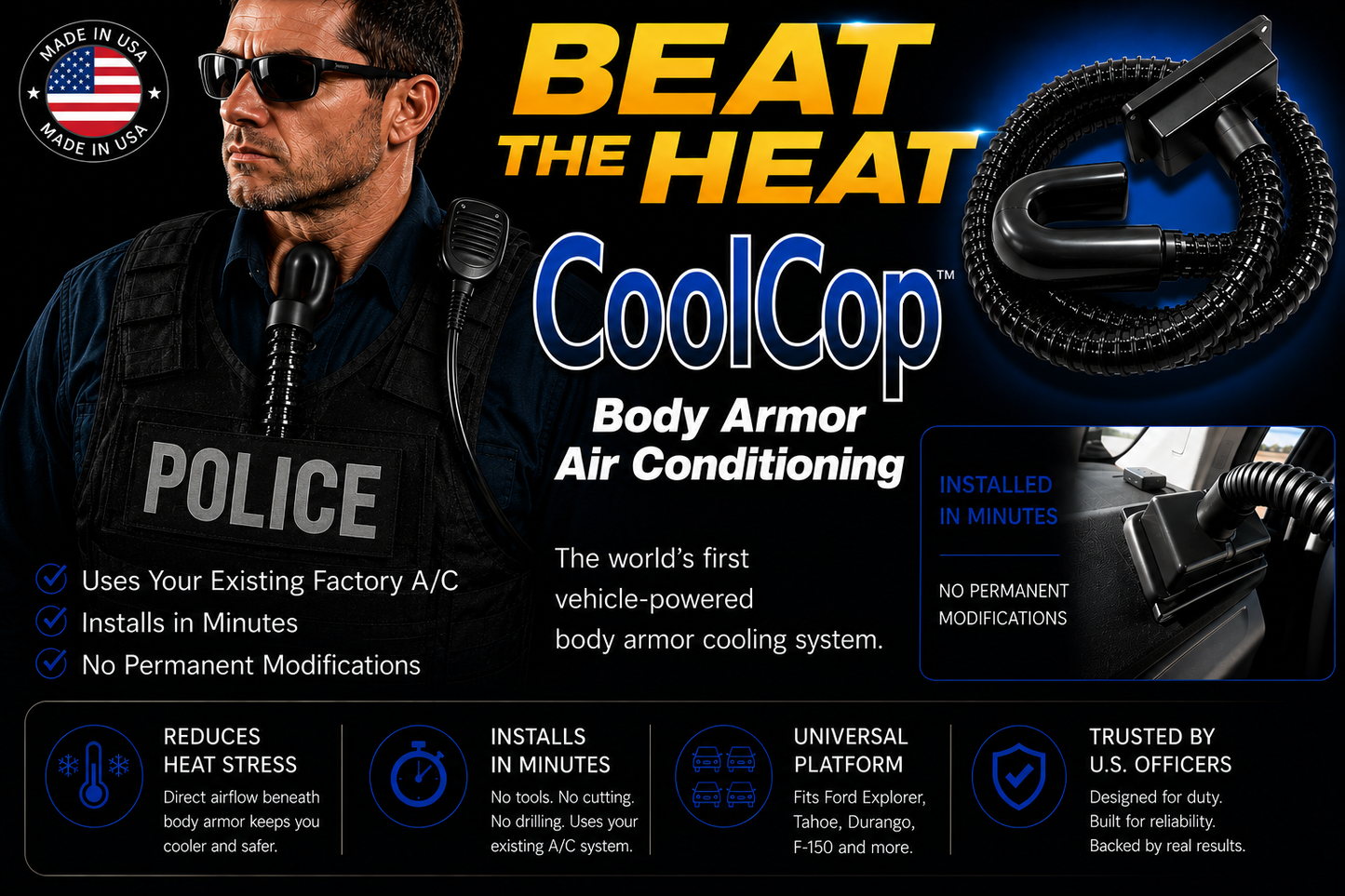 CoolCop-Universal Tahoe, Explorer 2020+/ Durango / F150 and Others